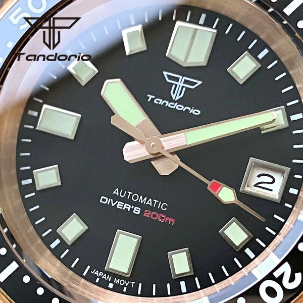 Tandorio Cusn8 Bronze Willard Captain Watch TD239M NH35A 44mm 20bar Diver Sapphire
