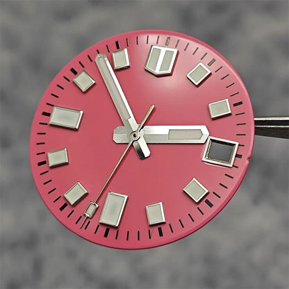 Modification 28.5mm Watch Dial Green Luminous Trend Watch Faces with Single Date Watch Accessory Suitable for NH35 Movement