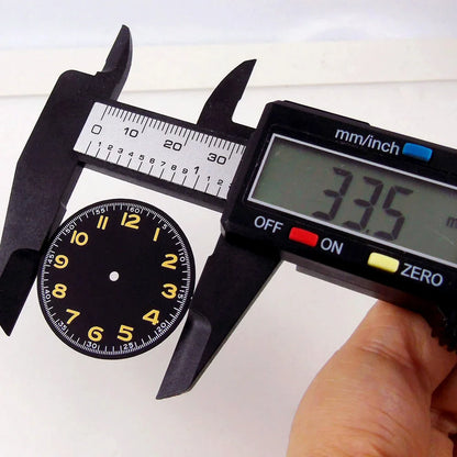 Nologo 33.5mm Watch Dial Yellow Hand set for NH 35A NH 36A 7s26 7s36 7s25 7s35 4r15 4r35 4r36 6309 7002 7009 ET A2824 PT 5000 ST 2130