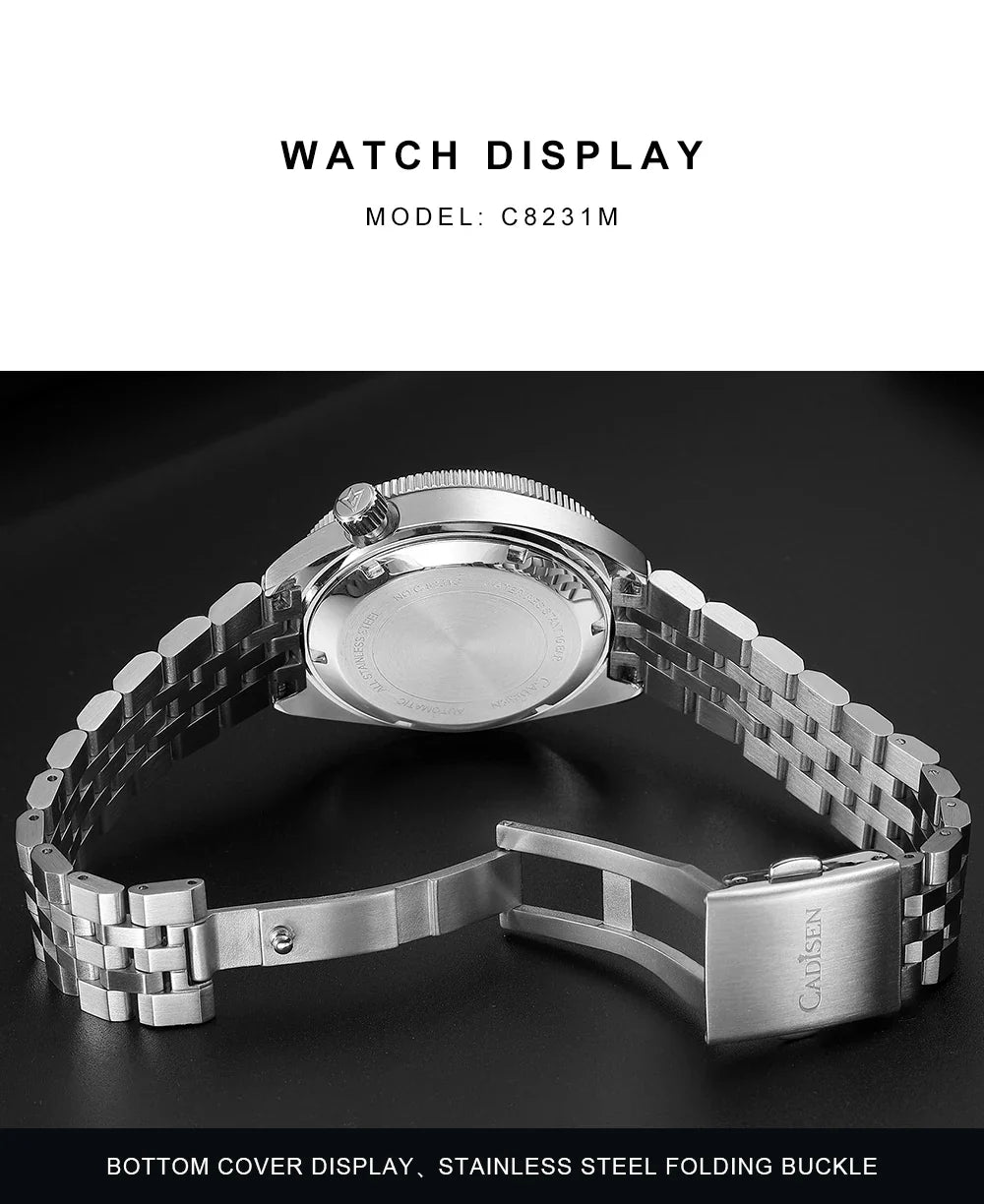 Cadisen C8231 Diver Watch Meteorite Dial 38.5MM 10Bar Miyota 8215 Automatic AR Sapphire