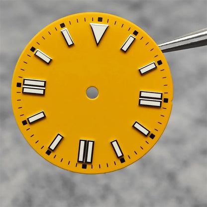 28.5mm Watch Dial Colorful Enameled Surface with Green Luminous Watch Faces for NH35/ ETA2836/ 8215 Mechanical Movement