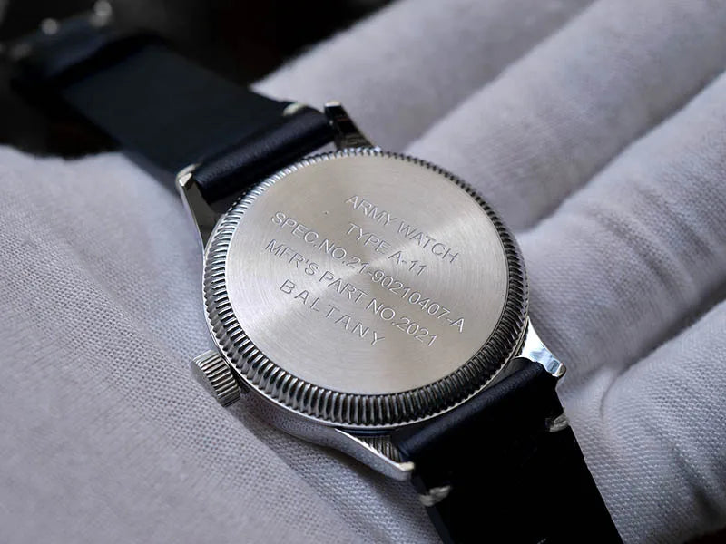 Baltany 38MM A11 Military Automatic Watch Man S2031B Sapphire Crystal 10ATM Stainless Steel NH38 Retro Mechaincal Wristwatches