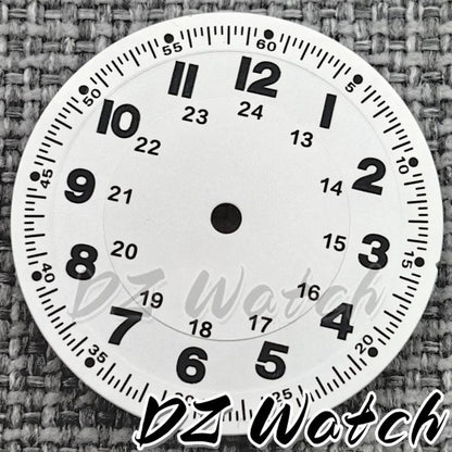 NH35 New 29mm Black/White/Green/Blue Pilot Style Watch Dial Face Set Arabic Numerals Fit NH36 ETA2824 PT5000 Automatic Movement