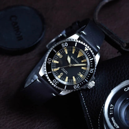 Baltany 42mm Diving Watch Man S3026 NH38 Automatic Watch SapphireCrystal Waterproof StainlessSteel Retro Mechanical Wristwatches