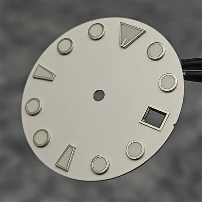 28.5MM New NH35 Dial Green Luminous Watch Face Matte Texture Dial for NH35/ NH36 Mechanical Movement Watch Accessories Repair Parts