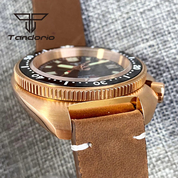 Tandorio Cusn8 Bronze Willard Captain Watch TD239M NH35A 44mm 20bar Diver Sapphire