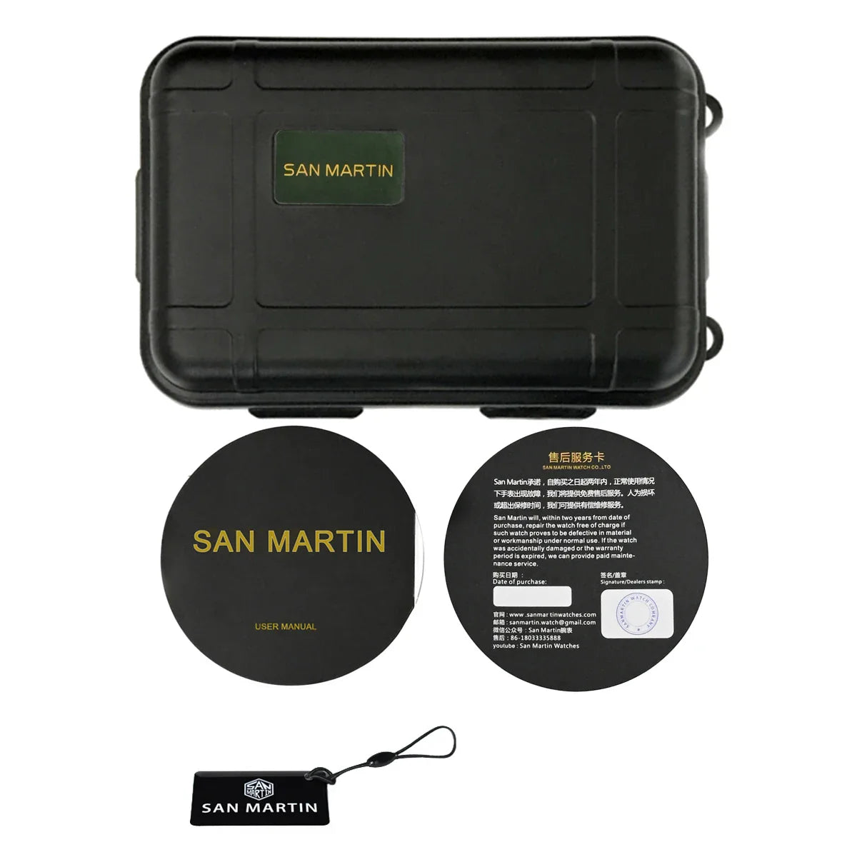 San Martin Men Quartz Watch VK64 Chronograph 38mm SN0101  Sapphire Glass Quick Release Strap 5bar