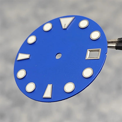 28.5MM New NH35 Dial Green Luminous Watch Face Matte Texture Dial for NH35/ NH36 Mechanical Movement Watch Accessories Repair Parts