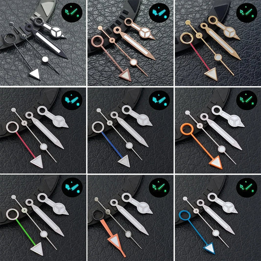 GMT Hands Blue Green/Green Luminous NH34 GMT Watch Hands for NH34 Automatic Movement watch accessories Watch Part For Wristwatch