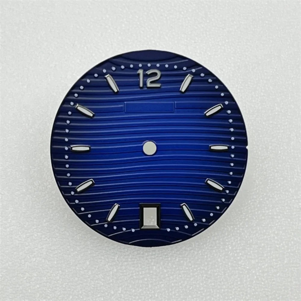 NH35 Dial PP Dial 30.5mm BGW9 Blue Luminous Watch Face for Parrot Watch Modification Accessories Fit NH35 NH36 Movement