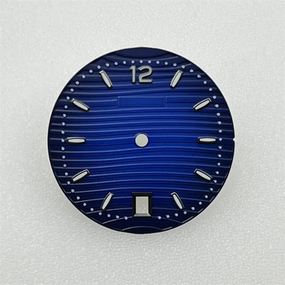 NH35 Dial PP Dial 30.5mm BGW9 Blue Luminous Watch Face for Parrot Watch Modification Accessories Fit NH35 NH36 Movement