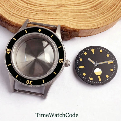 50 FATHOMS Real Bronze Watch Case Fit NH34 NH35 NH36 NH38 NH70 NH72 ETA2824 PT5000 SW200 Bow Sapphire Glass 20BAR Sandblast 40mm