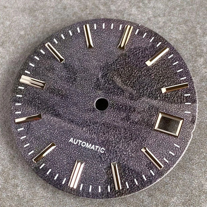 28.5mm mop dial  Fit NH35 NH36 Diving Irregular DIY Black White Blue Mod Watch Dial Face Watches Accessories Parts Silver Steel Index