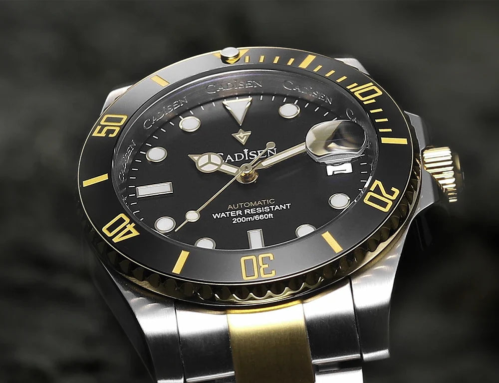 CADISEN C8216 Submariner Diver NH35A Movement AR Sapphire BGW9 Lume 40MM 20Bar