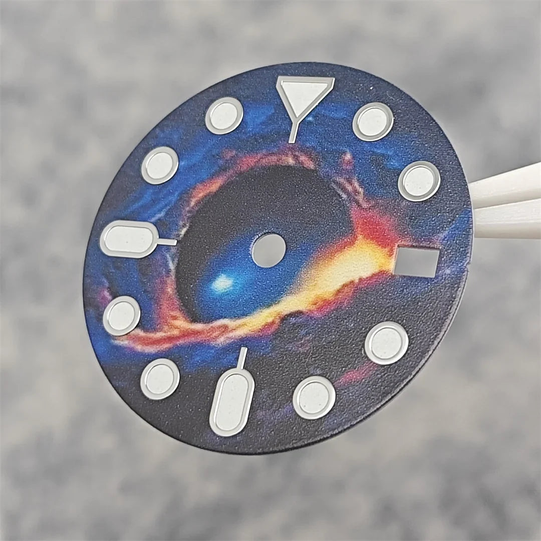 NH35 Watch dial starry sky lunar star Watch faces with Green Luminous Conversion Watch Accessories for NH35 / NH34 Movement