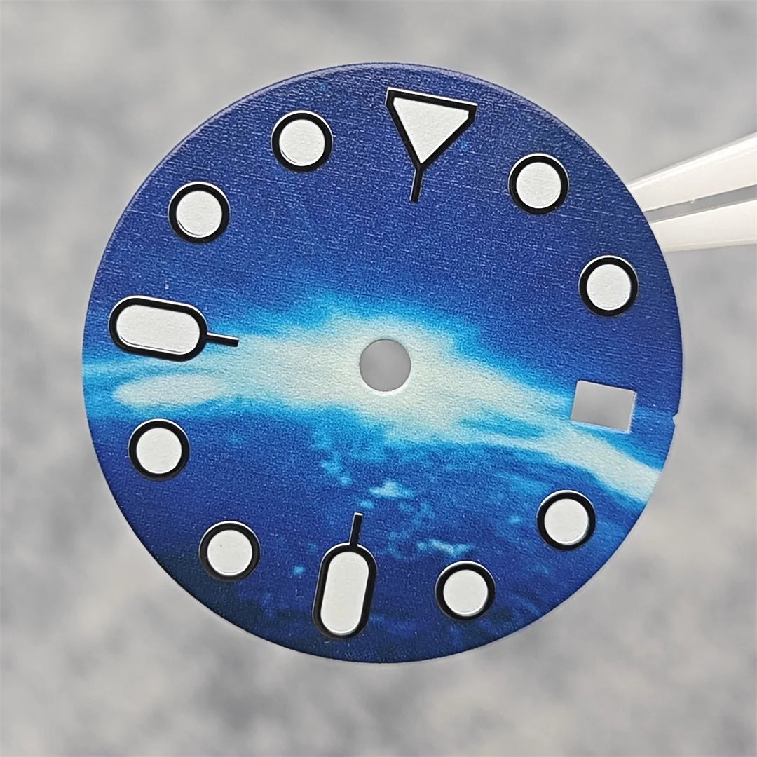 NH35 Watch dial starry sky lunar star Watch faces with Green Luminous Conversion Watch Accessories for NH35 / NH34 Movement