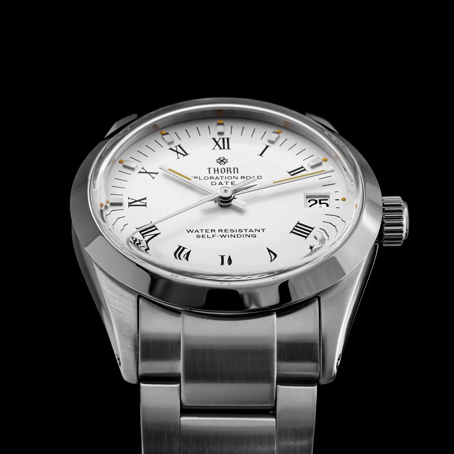 THORN T004 Dress Watcg PT5000 Automatic Domed Sapphire Luminous 10Bar 34MM