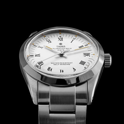 THORN T004 Dress Watcg PT5000 Automatic Domed Sapphire Luminous 10Bar 34MM