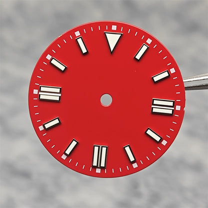 28.5mm Watch Dial Colorful Enameled Surface with Green Luminous Watch Faces for NH35/ ETA2836/ 8215 Mechanical Movement