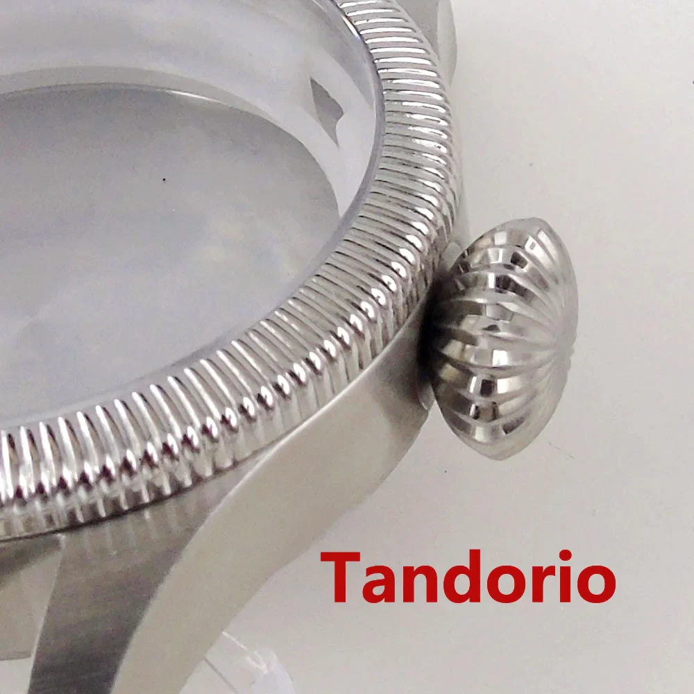 20ATM Diving 39mm Stainless Steel Men Watch Case Sapphire Glass Fit Automatic NH34 NH35 NH36A ETA2824 PT5000 Big Crown