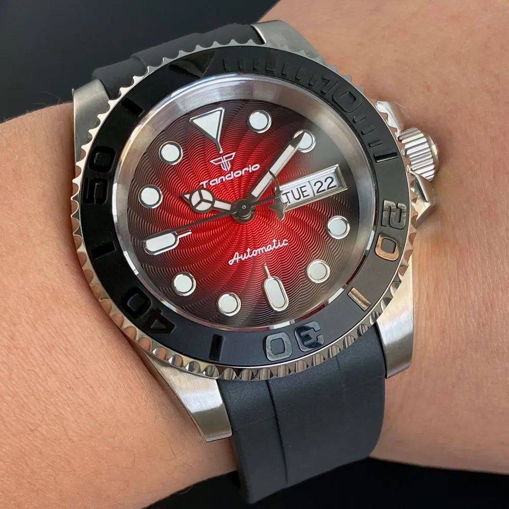 Tandorio Yacht Master Watch TD269B 40mm  NH36A Movement 200M luminous  Sapphire