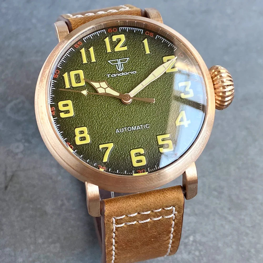 Tandorio TD125B NH35 / PT5000 47mm Big Face 10ATM CUSN8 Solid Bronze  Sapphire