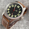Tandorio Fluted Pilot Watch TD117A 20BARNH35 PT5000 Roman Numerals Sapphire 39mm