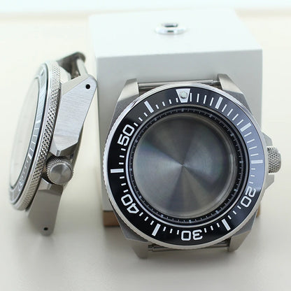 Modified Samurai Diving Watch Case 43.8mm For Seiko NH35 NH36 NH38 NH34 4R36 Movement 28.5mm Dial Sapphire Crystal Ceramic Bezel