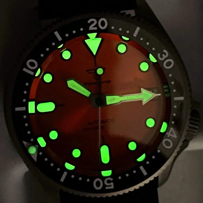 Tandorio Titanium Retro SKX TD249 Dive Automatic Watch 37mm NH35 20bar 120clicks