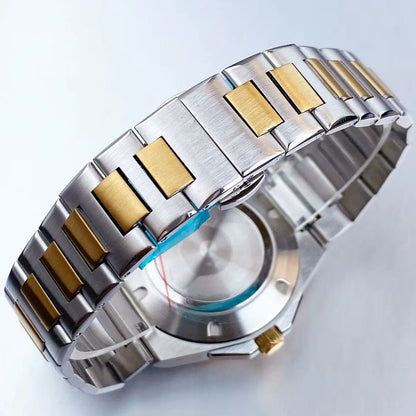 Two Tone Gold Silver Tandorio Engineer Watch TD331G NH35 Sapphire 40mm Business 20bar