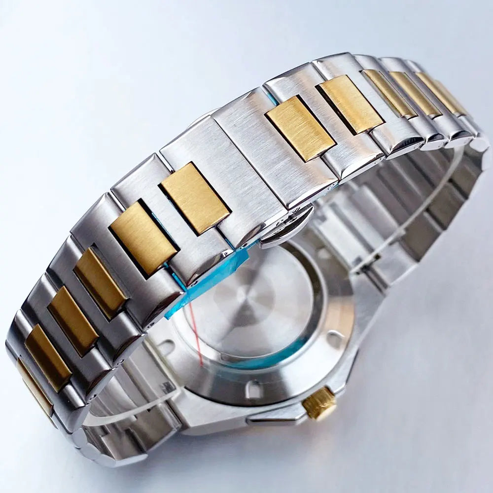 Engineer Watch Case 20ATM Waterproof 40mm Two Tone Gold Sapphire Glass Fit NH35 NH36 NH34 Movement pt5000 eta2824