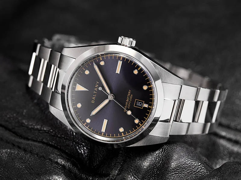 Baltany S4041 Vintage Tribute Quartz Wristwatches Enamel Dial Sapphire Crystal 20ATM Stainless Steel Bracelet Diving watches