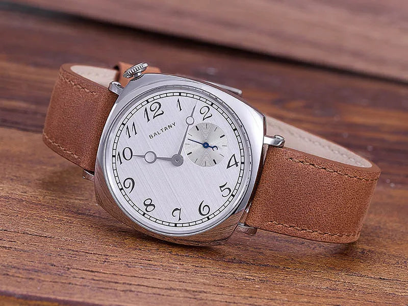 Baltany Quartz 1921 Watches Man S4072 Affordable Reminiscent Wristwatches Sapphire Crystal Sapphire Crystal Square Dress Watch