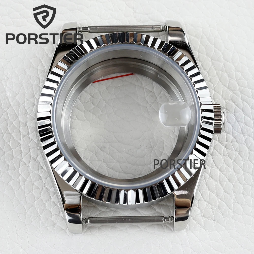 36/39mm NH35 Watch Case Stainless steel Sapphire Glass Transparent Back Cover for Seiko NH35 NH36 movement Datejust Oyster Strap