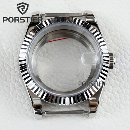 36/39mm NH35 Watch Case Stainless steel Sapphire Glass Transparent Back Cover for Seiko NH35 NH36 movement Datejust Oyster Strap