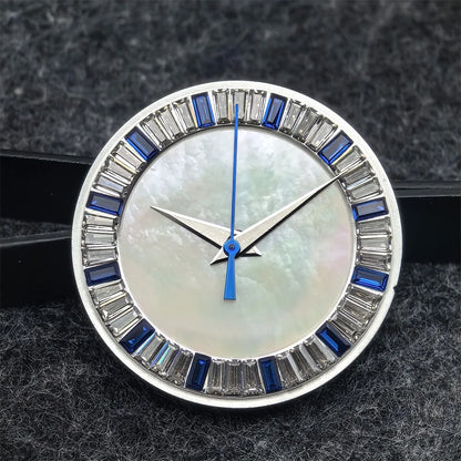 28.5mm Shell Watch Dial with Crystal High Quality Hands No Date No Luminous Watches Faces Modified Accessories