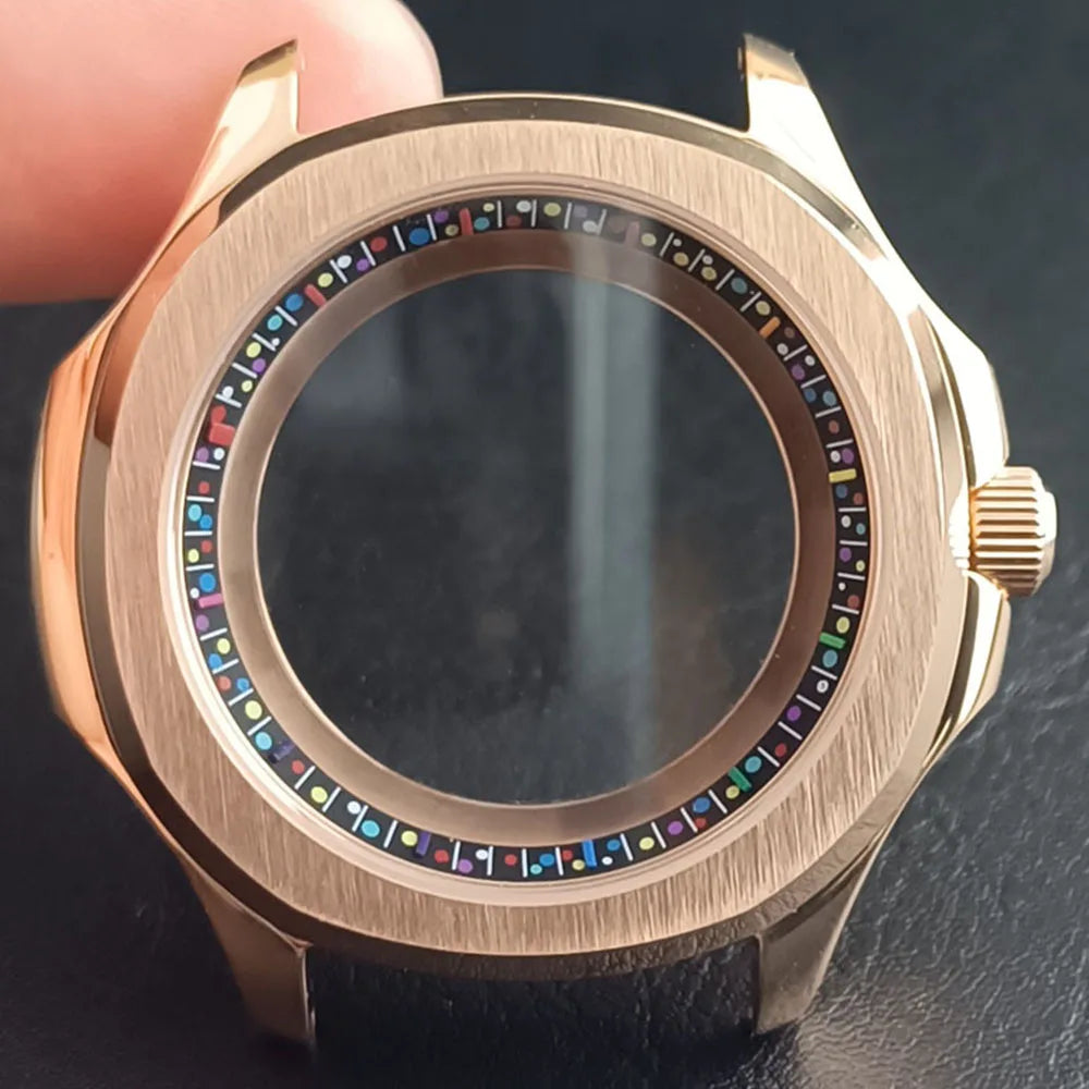 39.5MM Stainless Steel Sapphire Glass Waterproof Case Have Inner Ring FIT NH 35 NH36 NH70 Movement Watch Parts Accessories