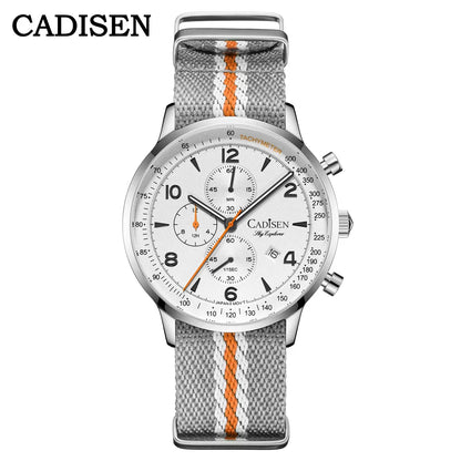 CADISEN C7067 Chronograph MIYOTA 0S10 Quartz Watch AR Mirror 5bar