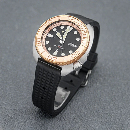 Sterile Albalone Turtle Watch  Golden ceramic bezel SKX6105 6309 NH36A sapphire 20Bar