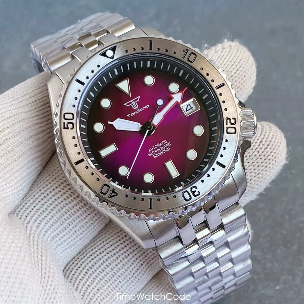 Tandorio SKX MOD TD202P 20BAR Diver Watch NH35 Movt Sapphire 41MM