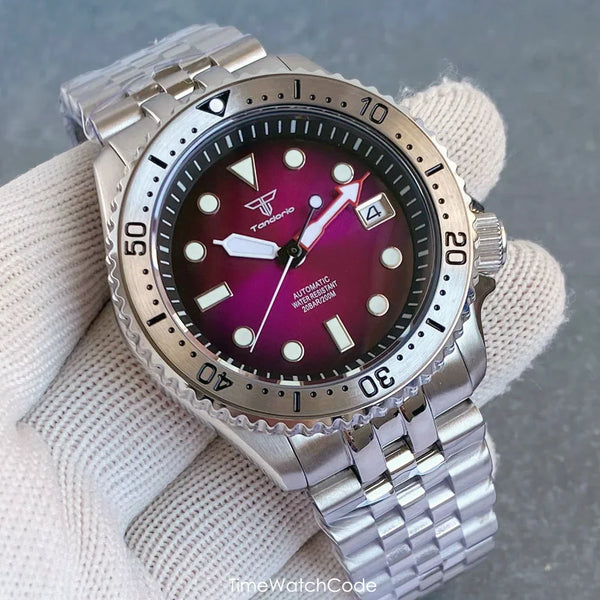 Tandorio SKX MOD TD202P 20BAR Diver Watch NH35 Movt Sapphire 41MM
