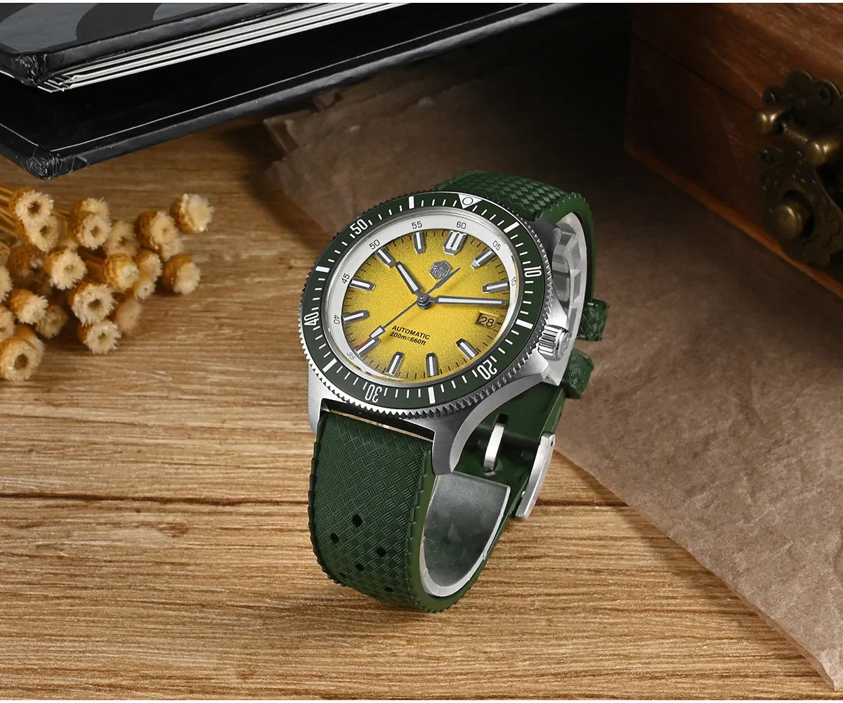 San Martin Diver SN0118G 40mm Original Design Fruit Series  NH35 Automatic 20Bar AR Sapphire BGW Luminous SN0118