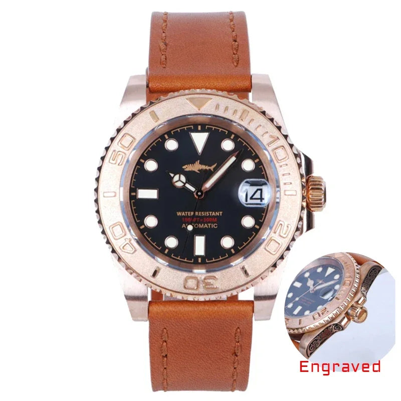 HEIMDALLR Bronze Diver Watch HMCR21 NH36 Automatic Sapphire BGW-9 Lume 44MM Yachmaster 30Bar