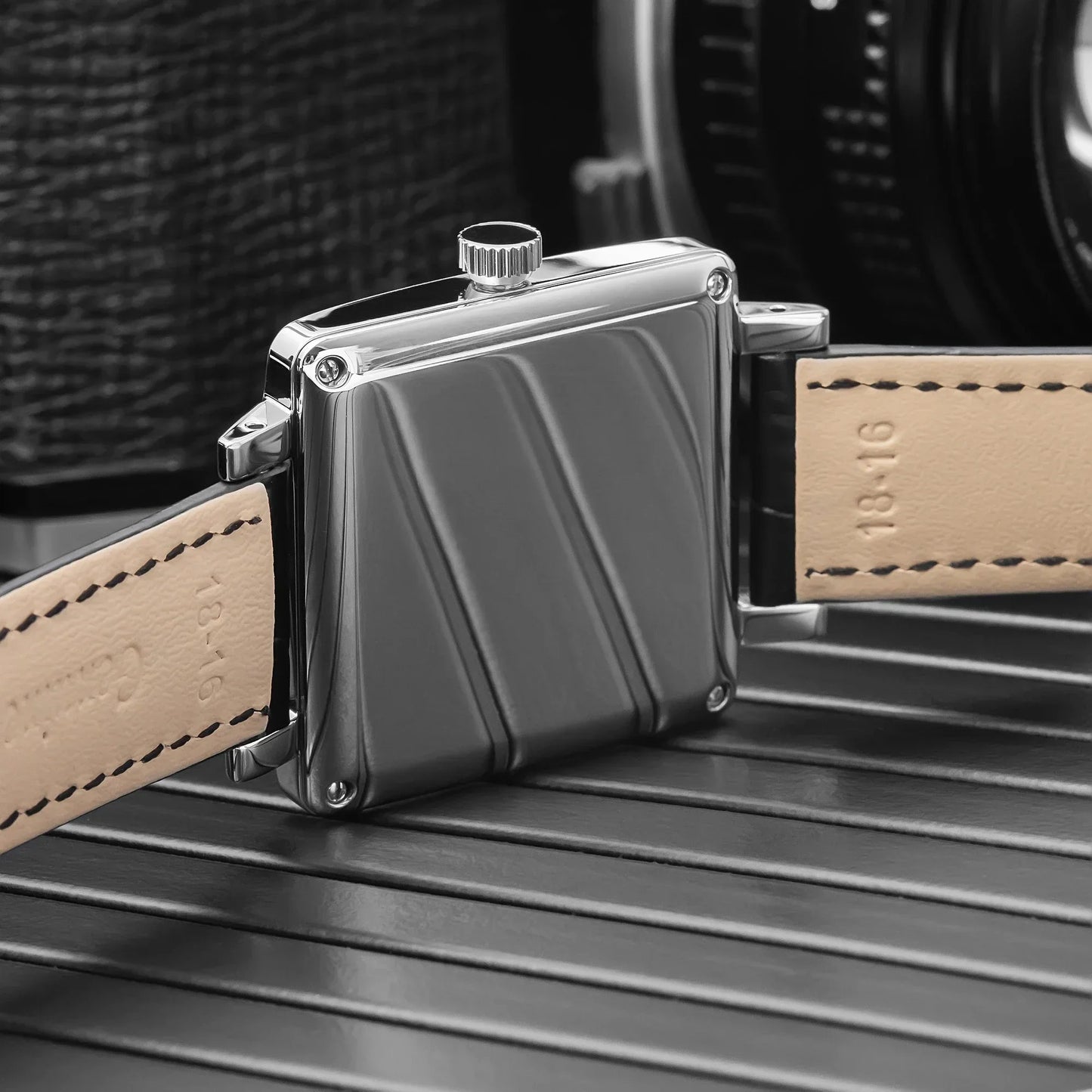 THORN T016 Square Watch 34MM PT5000 Dress Sapphire Pot lid Bubble Mirror 5ATM Fashion