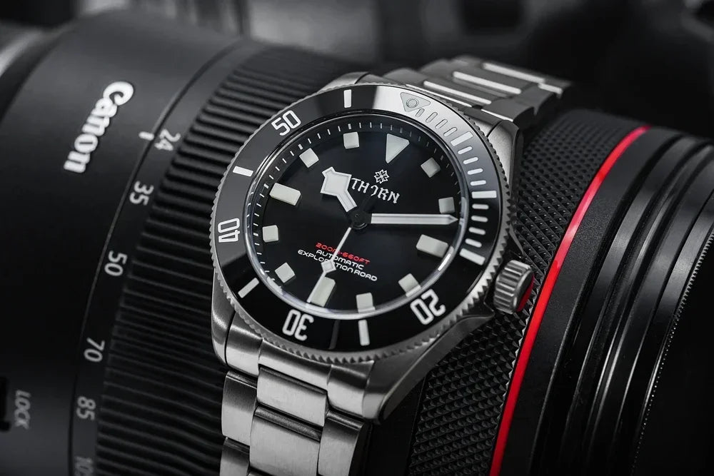 THORN SHY036 Titanium Sub Diver 39MM  Vintage PT5000  Automati Sapphire C3 Super Luminous 20bar