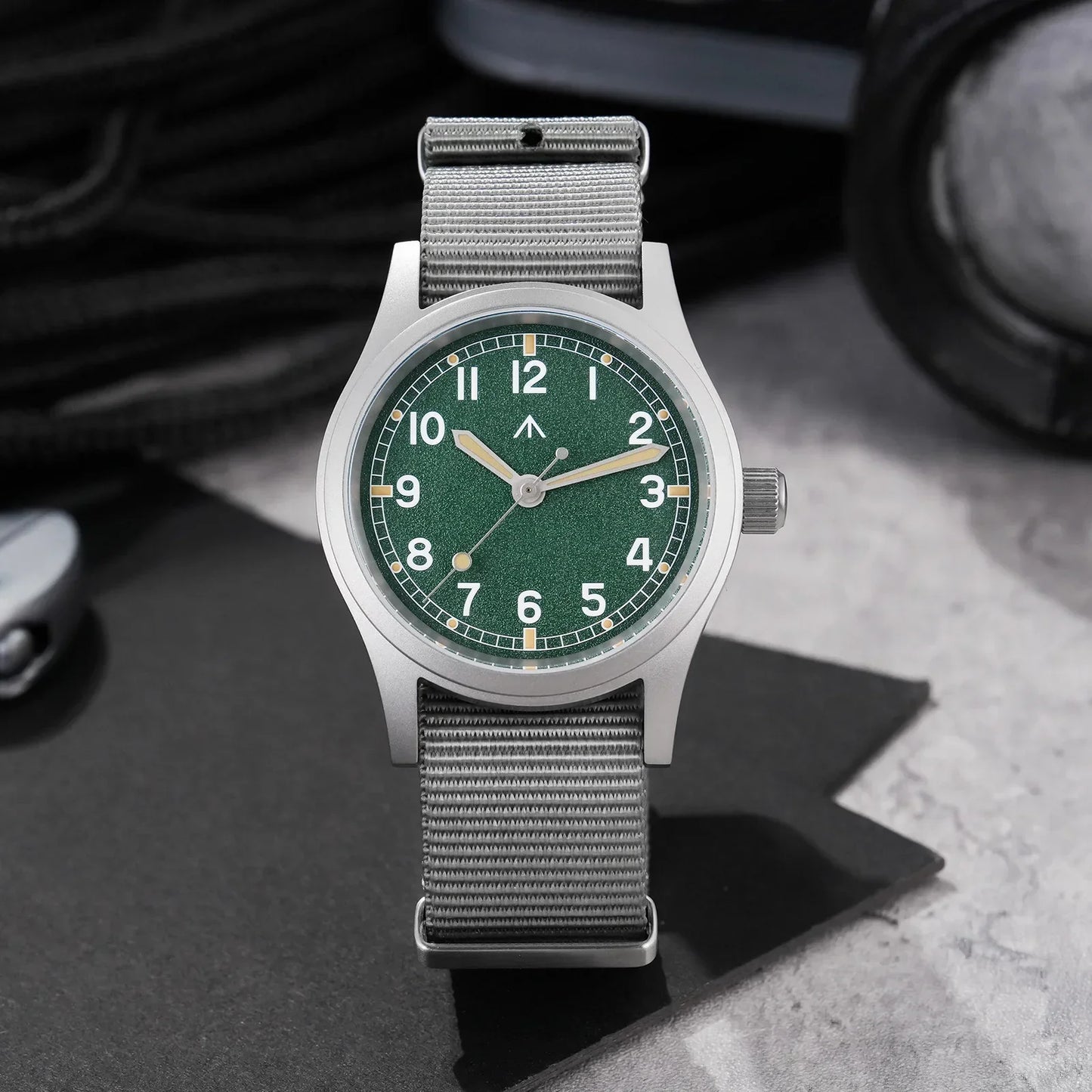Militado ML12 Military Watch VH31 Quartz Domed Sapphire  C3 Luminous 38mm 10Bar