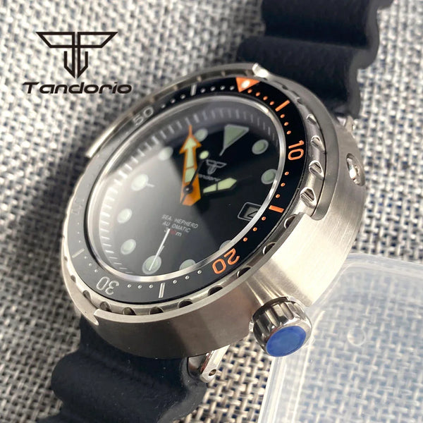 Tandorio 46.5mm Tuna Automatic Dive watch NH35A Sapphire20Bar TD245 Ceramic