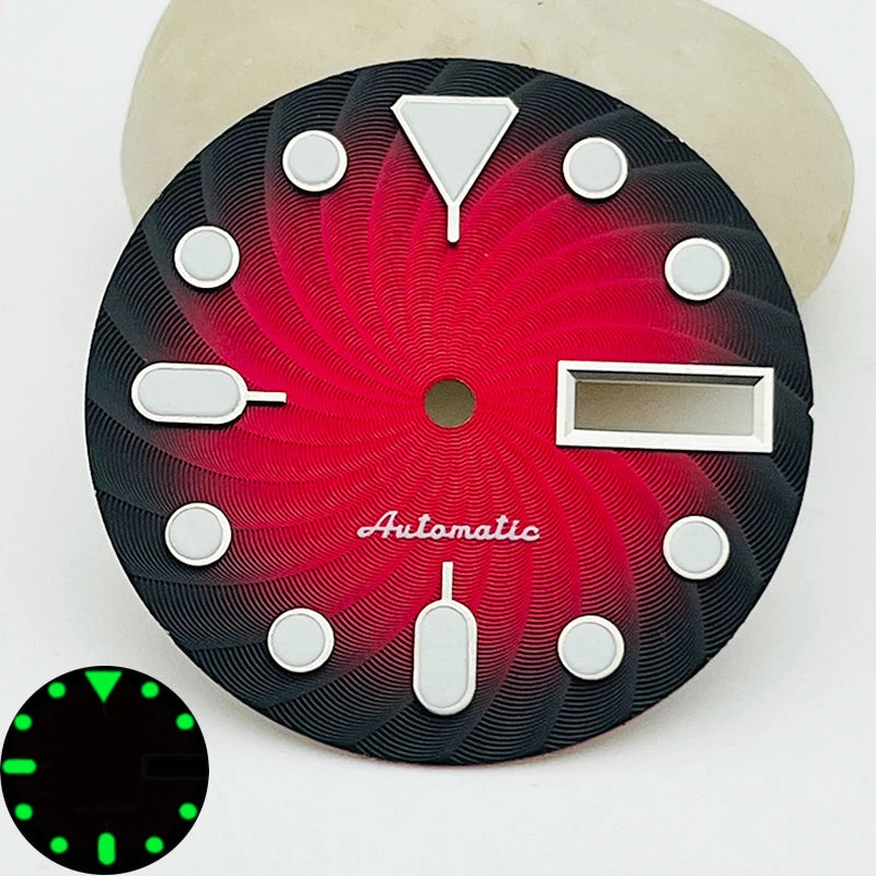 New 28.5mm Watch Dial Fit NH35 NH36 7S26 Automatic Movement for SKX007 SKX009 SKX173 SRPD Turtle Abalone Tuna Canne Dive Watch