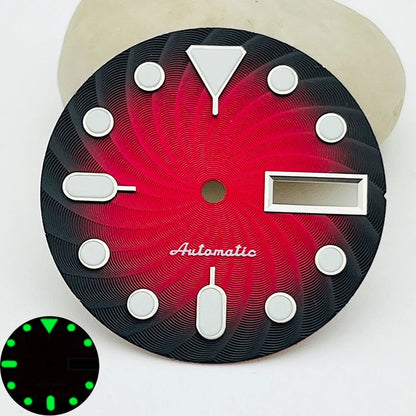 New 28.5mm Watch Dial Fit NH35 NH36 7S26 Automatic Movement for SKX007 SKX009 SKX173 SRPD Turtle Abalone Tuna Canne Diver Watch