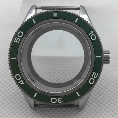 Fifty Fathom Case 41.5mm stainless steel case ceramic bezel sapphire glass with NH35 36 NH34 ETA2824 PT5000 movement watch replacementparts